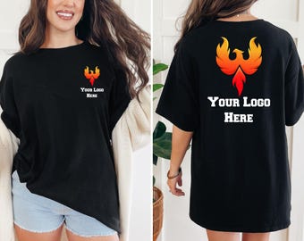 Custom Logo T-shirt, Double Sided Print, Personalized Company Tee