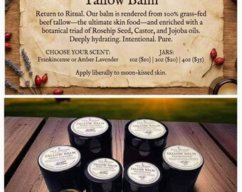 Grass fed Tallow Balm