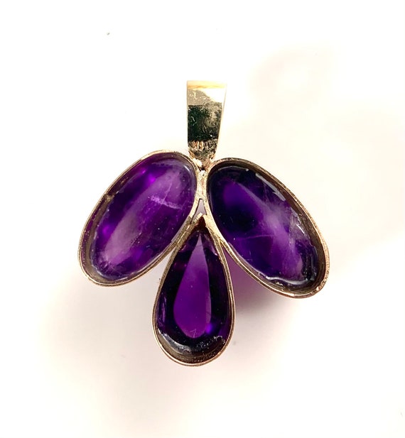 14k Yellow Gold and Amethyst Victorian Pendant - … - image 3