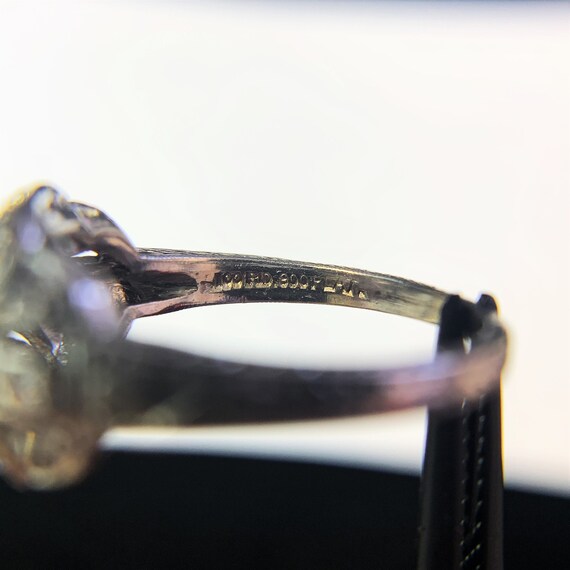 Art Deco Solid Platinum and Diamond Engagement Ri… - image 5