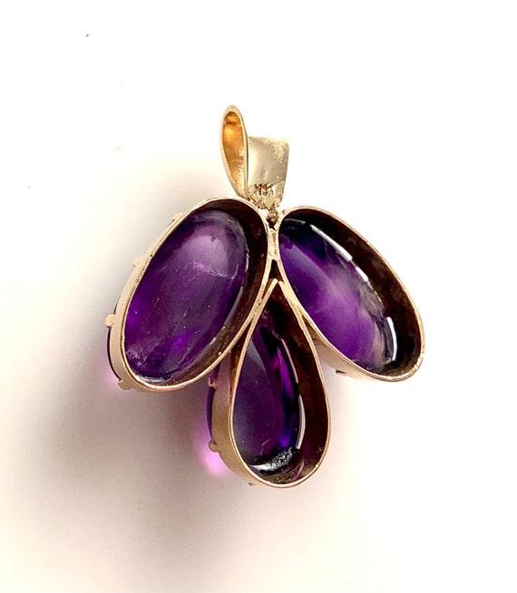 14k Yellow Gold and Amethyst Victorian Pendant - … - image 4