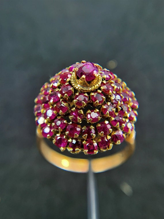 Vintage Ruby Thai Princess Ring (A2432)