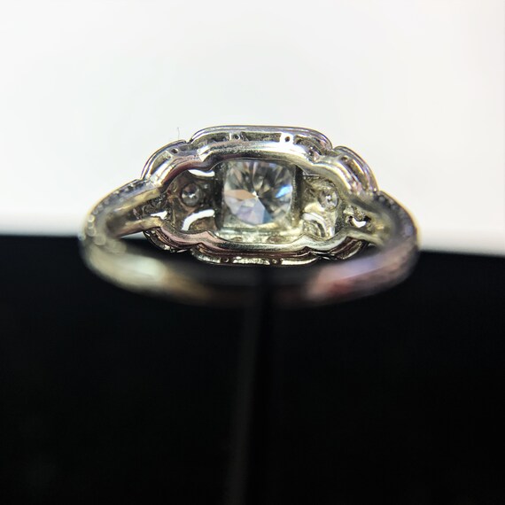 Art Deco Solid Platinum and Diamond Engagement Ri… - image 6
