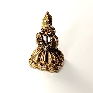 18k Yellow Gold Victorian Seal Stamp Fob - Citrine - Vintage, Estate, Antique