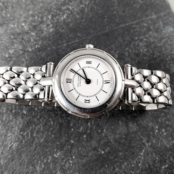 Ladies Stainless Steel Van Cleef and Arpels Wrist… - image 1