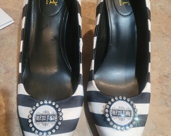 Beetlejuice upcycled heels size 7