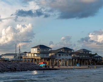 Surfside Beach Texas Photo Print, Gulf Coast Americana