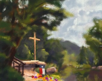 Guadalupe River Memorial Art Print, Kerr County Texas