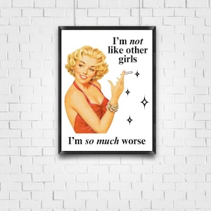 Trendy Cool Girl Poster, Wall Art, Bedroom Decor