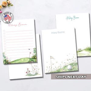 Golf Notepad/Golf Themed Gifts/Golf Gifts for Women/Personalized Notepad/Women&#39;s Golf Gifts/Golf Gifts for Him/Father&#39;s Day Stationery Gift