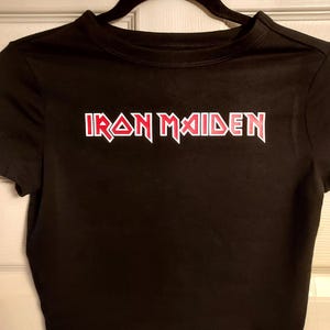 Tool band shirt tool band tank top hand cropped red glitter custom band logo crop top custom womens tank custom design ribbed tank image 10