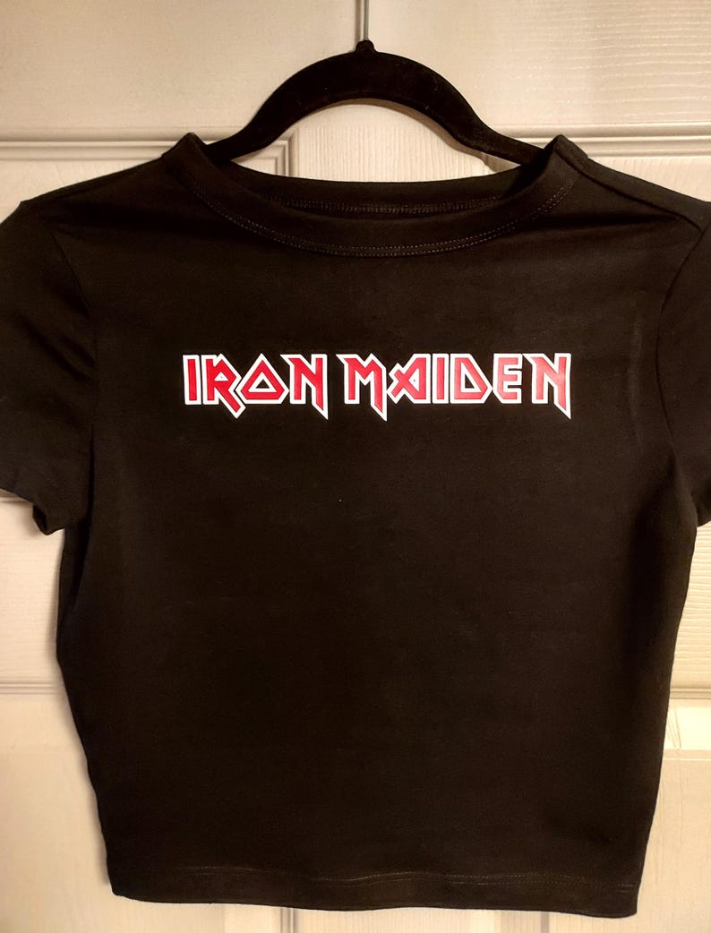 Tool band shirt tool band tank top hand cropped red glitter custom band logo crop top custom womens tank custom design ribbed tank image 10