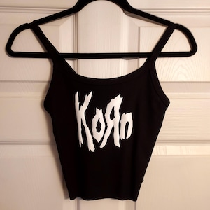 Tool band shirt tool band tank top hand cropped red glitter custom band logo crop top custom womens tank custom design ribbed tank image 8