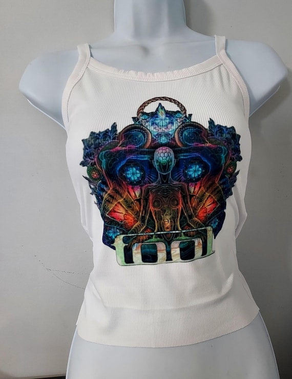 Tool band shirt customizable tool band tank top hand cropped custom band logo crop top custom womens tank ribbed tank custom band