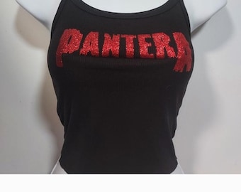 Pantera cropped tank top pantera tank top pantera shirt metal baby tee metal crop top alternative shirt alternative baby tee  crop top