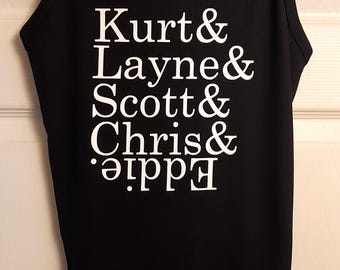 Kurt & Layne and scott chris eddie tank top nirvana soundgarden Custom picture tank top pearl jam stone temple pilots  if u want cropped not