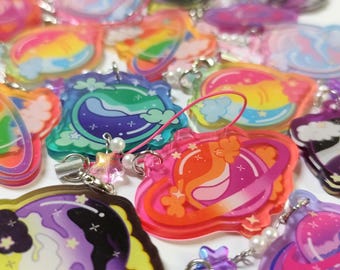 Pride LGBTQ+ phone charms planet