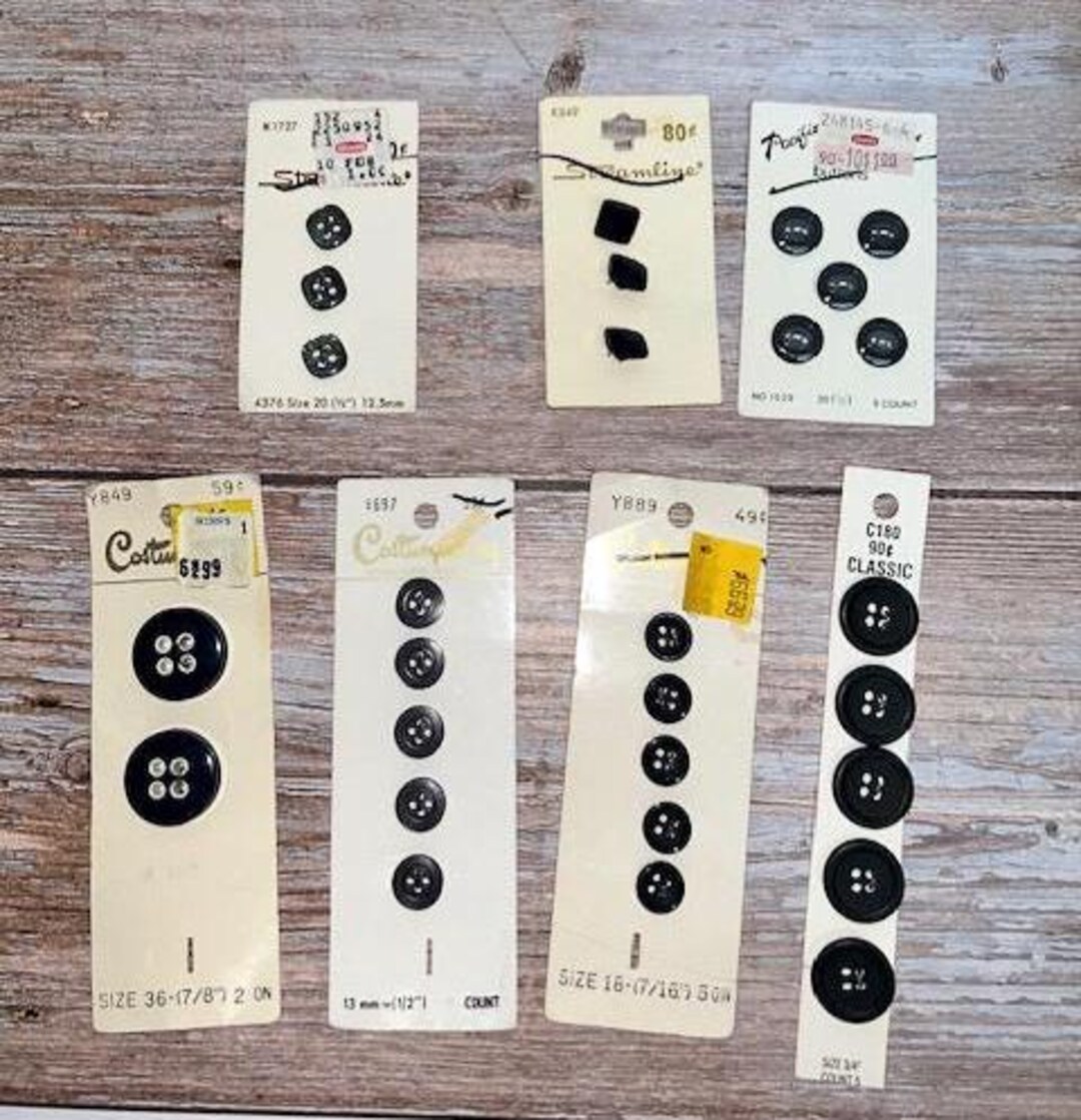 VINTAGE BUTTON CARDS - Etsy