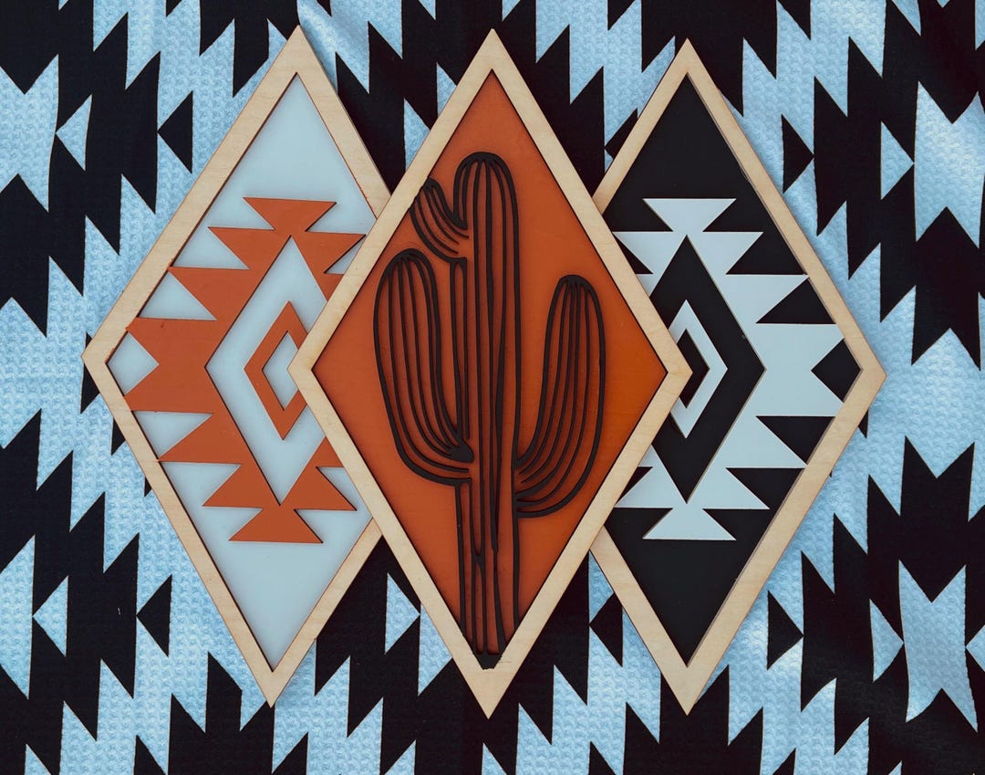 Western Aztec Wall Sign Bundle | Boho Aztec Wall Decor | Sign Bundle ...