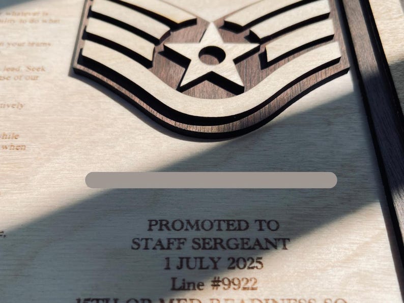 Military Promotion Gift | NCO and SNCO Charge | Usaf | Usn | Us Army ...