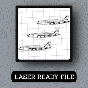 KC-135 Stratotanker File | Downloadable Laser File | Xtool Creative Space File | Display Sign File | KC-135 SVG File