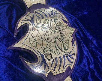 TNA Jeff Hardy wrestling Championship Belt–Immortal World Title–4mm zinc, Real Leather strap,