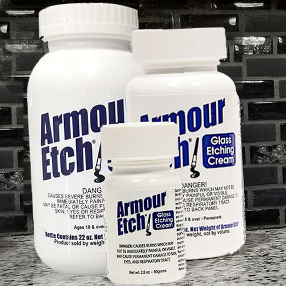 Armour Etch 2.8oz Cream for Glass Etching With Circuit Vinyl or Stencils  DIY Your Own Wine Glasses Mirror or Glass Decor 