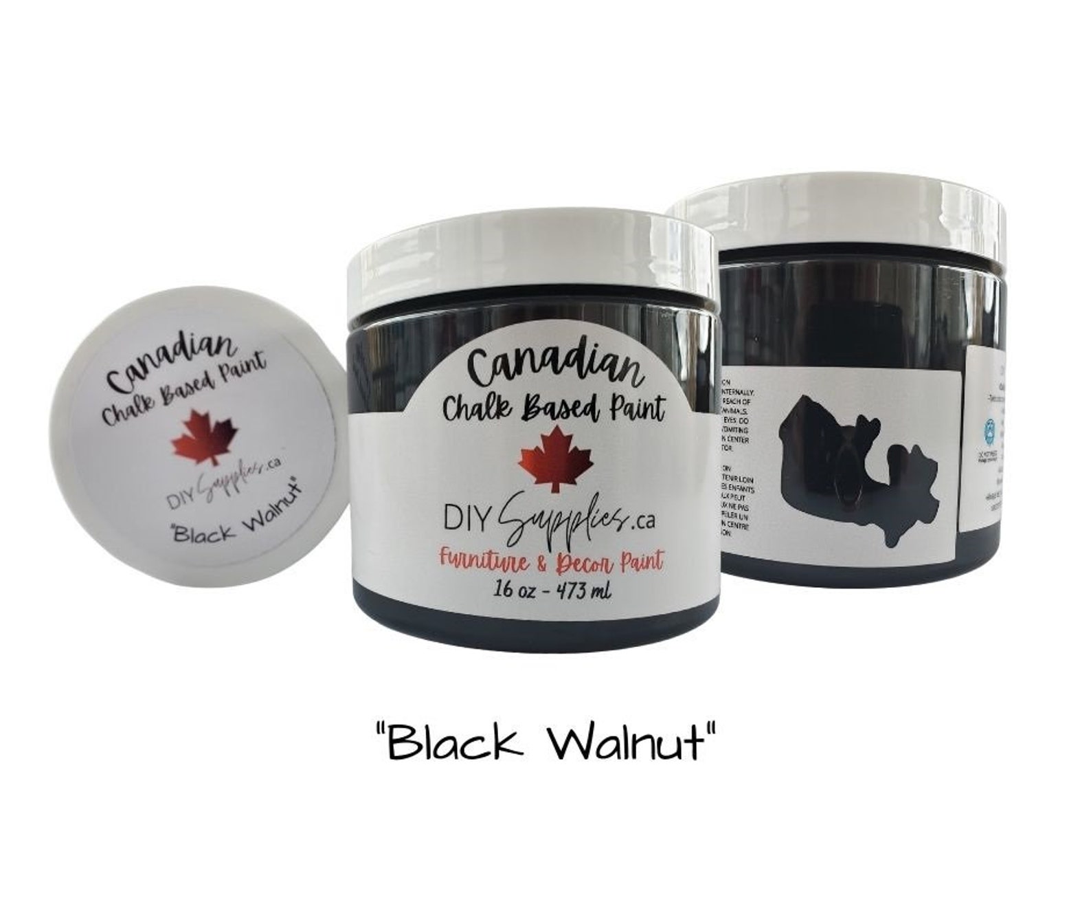 Canadian Chalk Based Paint 16oz Black Walnut Etsy