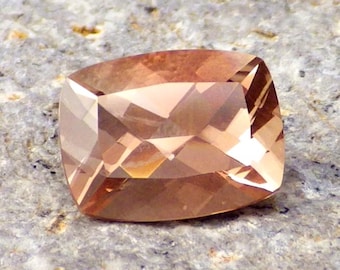 Pink Gold Schiller Oregon Sunstone 1.95 Ct Flawless, Cushion Cut 9.1 x 7.0 mm, See Video Outside!