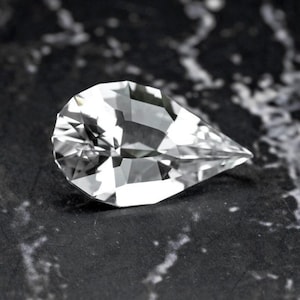 Danburite-Mexico 3.53 Flawless-Perfect Pear Cut 14.6 x 9.1 mm-Natural Untreated Very Brilliant Gem, Video