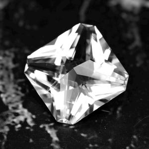 Danburite, Mexico 7.78 Ct Clarity VVS1, For High-End Jewelry, Magician Stone Cut 12.6 x 12.5 mm, See Videos!