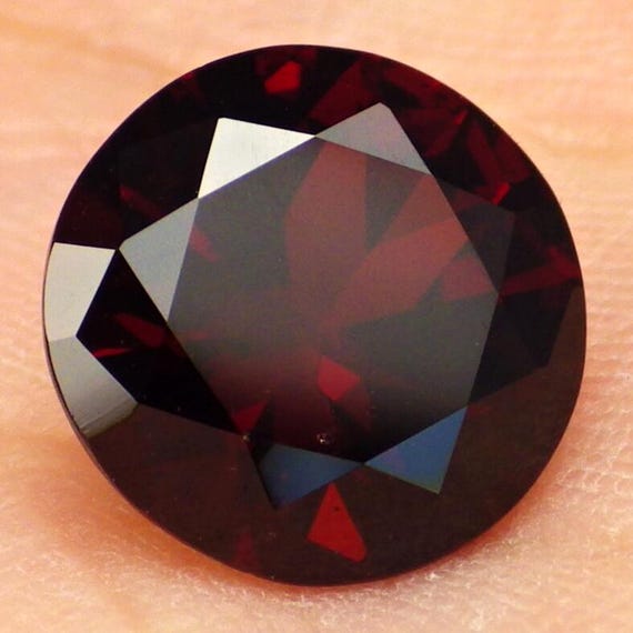 Lot De 10 Pierres Grenat Rouge Foncé Naturelles - Diamètre 4 Mm - Pour Création De Bijoux (perles)