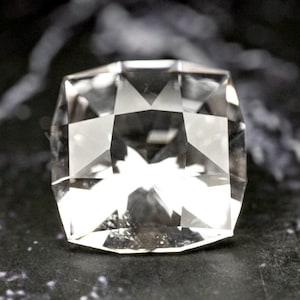 Danburite, Mexico 11.09 Ct Clarity SI2, Large, Precision Square Cushion Cut 14.2 x 14.1 mm, Videos!