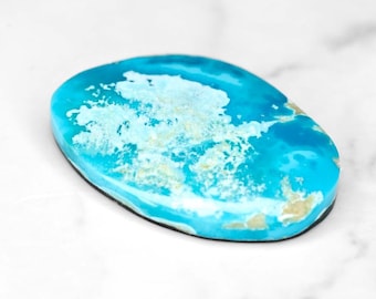 Natural Untreated Turquoise, Nevada 10.39 Ct Incredible Color, 22.3 x 15.4 mm, See Video!
