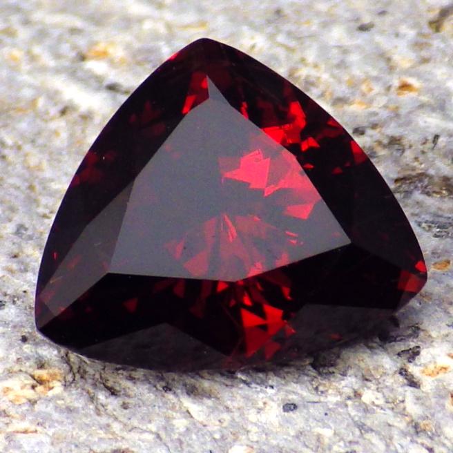 Red Garnet, E. Africa 4.54 Ct Clarity SI2, Trillion Cut 11.4 X 9.8