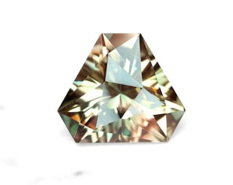 Dichroic Oregon Sunstone 1.0 Ct Flawless, Triangle Cut 6.7 x 6.6 mm, For Top Jewelry, See Video!