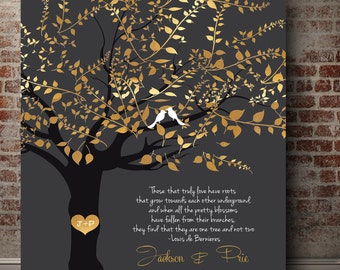 60th anniversary gift for parents family tree art 60th wedding anniversary Personalized Wedding Gifts Quote art heart in tree