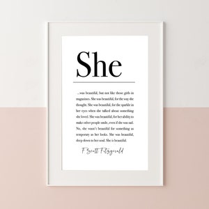 Inspirational Wall Art, Large Sign, F Scott Fitzgerald, Teenage Girl Room, Inspirational Quote, Framed Sign, Wall Hanging, Art Home Decor image 2