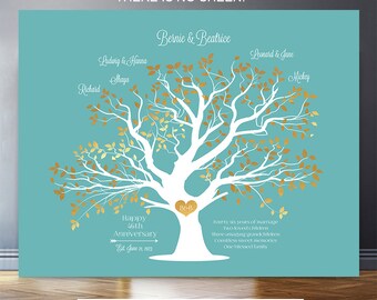 Family tree Gift for parents 50th anniversary gift Like branches in a tree Personalized Gifts wedding gifts for couple Gift for mom and dad