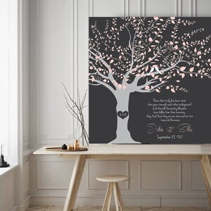 50th GOLDEN Anniversary print 50th Anniversary Gift for parents wedding gift parents gift for parents from kids canvas print custom quote Charcoal + Blush