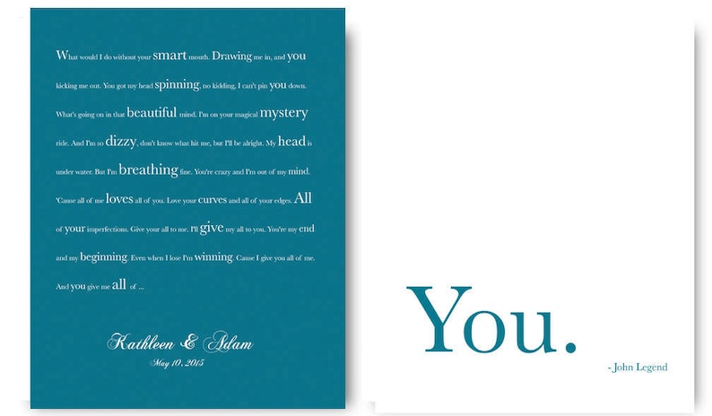 Wedding Song Lyric Art Unique Wedding Gift for Couple Valentines Day Gift for Him Song Lyrics Personalized Engagement Gift For Couple