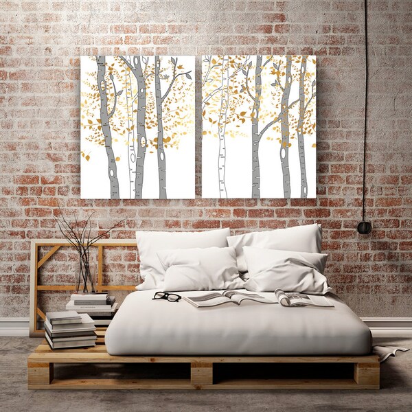 Birch Tree Wall Etsy