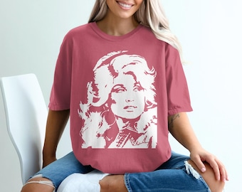 Dolly Parton Stencil Art T-Shirt, Country Music Legend Tee, Iconic Singer Graphic, Vintage Pop Art Apparel, Fan Gift, Music Lover Shirt