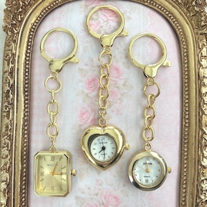 Elegant Vintage Clock Bag Charms