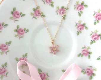 Crystal Flower Necklace