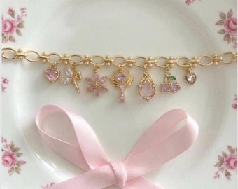 Pink Crystal Charm Necklace