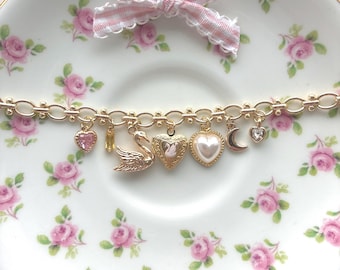 Magical Swan Charm Locket Necklace