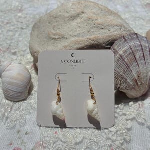 Natural Shell & Gold Earrings