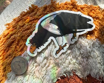 Pegatina troquelada de vinilo mate de águila marina de Steller / Regalo para amantes de las aves / Amante de la vida silvestre / Rapaz, ave rapaz, regalo de observación de aves / Arte original