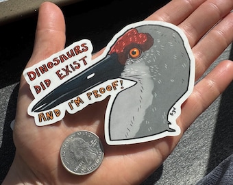 Adhesivo de vinilo mate troquelado de grulla canadiense / Regalo para amantes de las aves / Amantes de la naturaleza / Observación de aves / Regalo para aficionados a la ornitología / Arte original / Aves zancudas